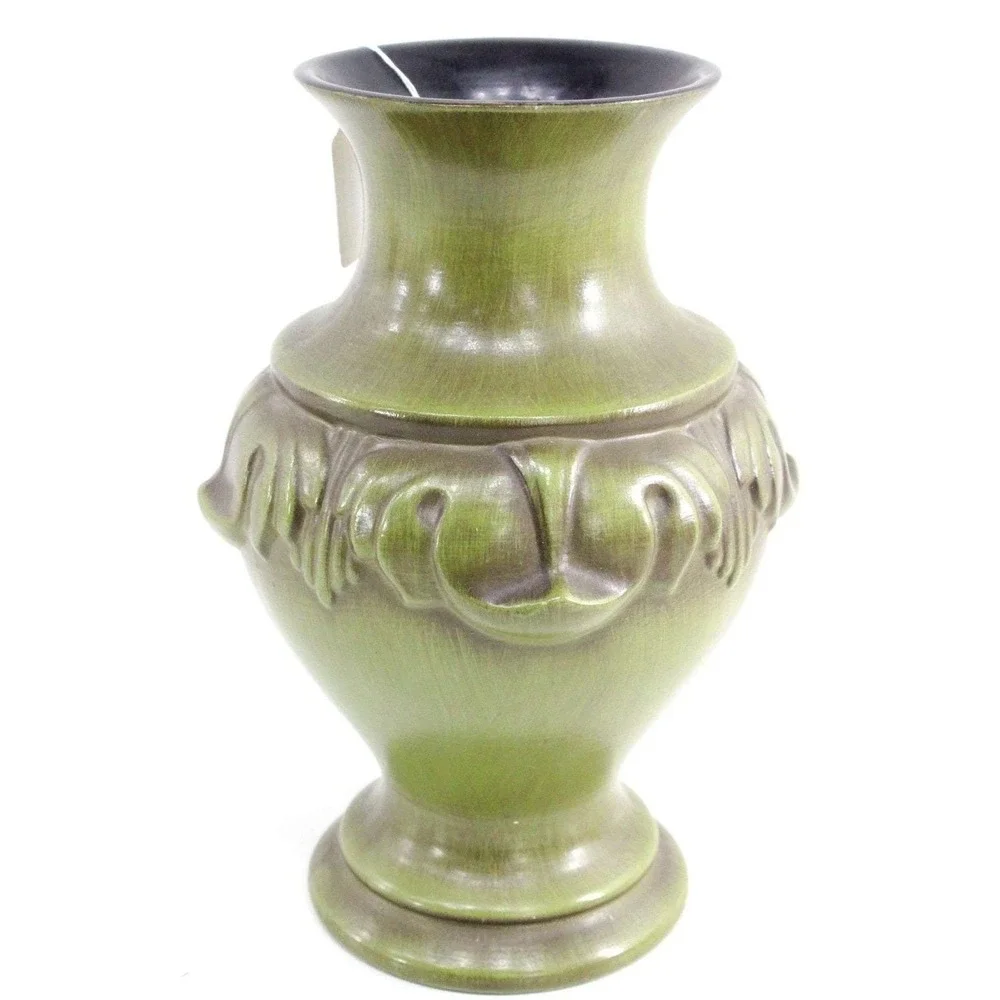 Vintage Haeger Art Pottery green glazed 12